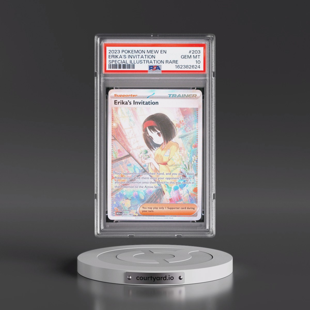 2023 Pokémon Mew EN-151 #203 Erika's Invitation - Special Illustration Rare (PSA 10 GEM MINT)