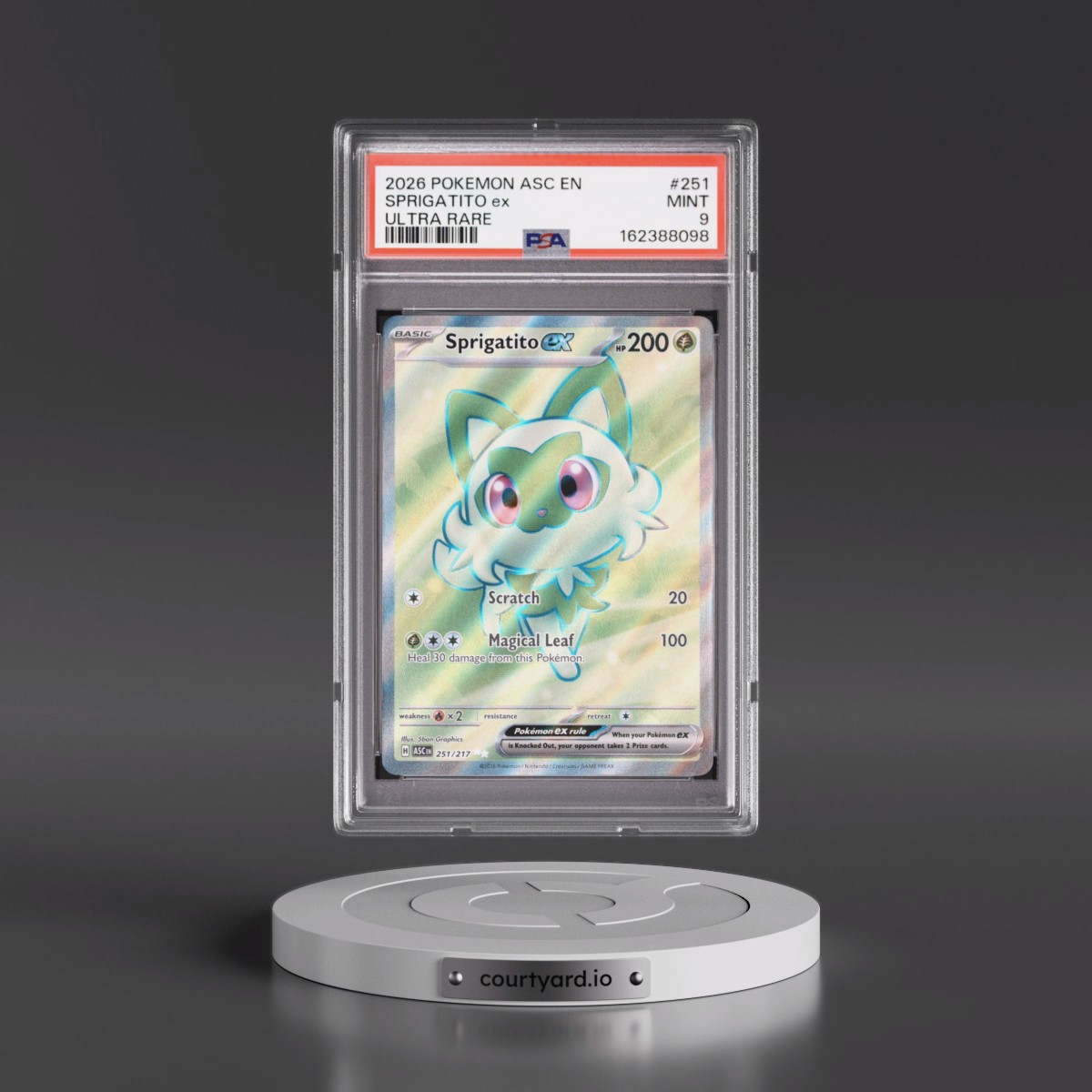 2026 Pokémon Asc EN-Ascended Heroes #251 Sprigatito EX - Holo Ultra Rare (PSA 9 MINT)