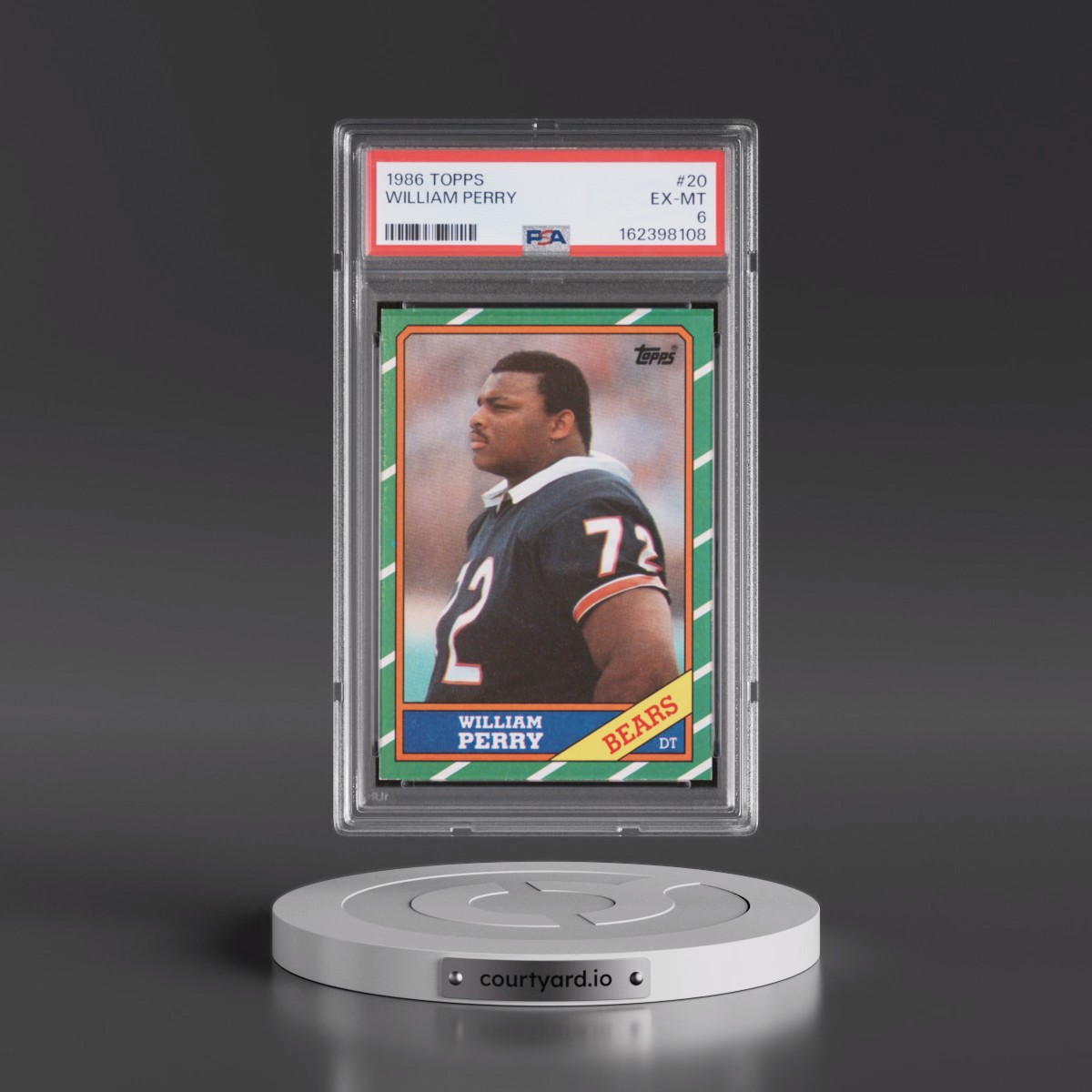 1986 Topps #20 William Perry (PSA 6 EX-MT)