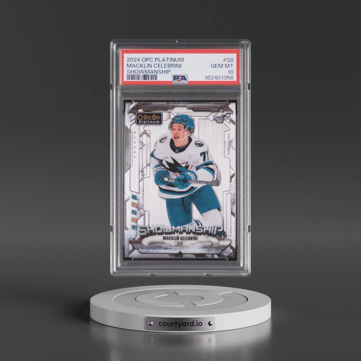 2024 Upper Deck O-Pee-Chee Platinum Showmanship Macklin Celebrini #S8 PSA 10