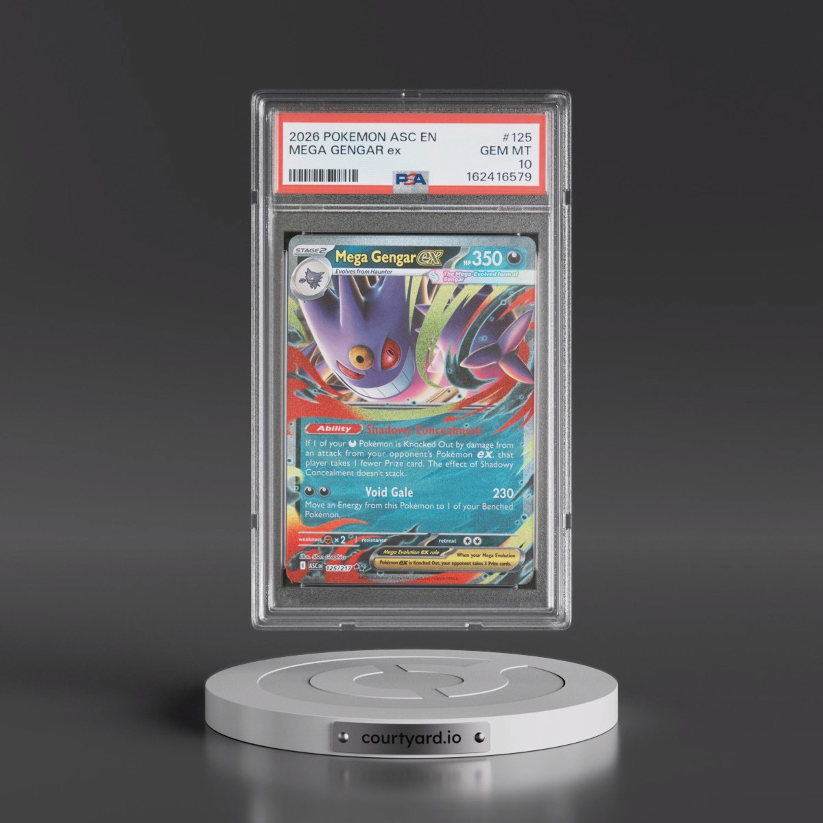 2026 Pokémon Asc EN-Ascended Heroes #125 Mega Gengar EX - Holo (PSA 10 GEM MINT)