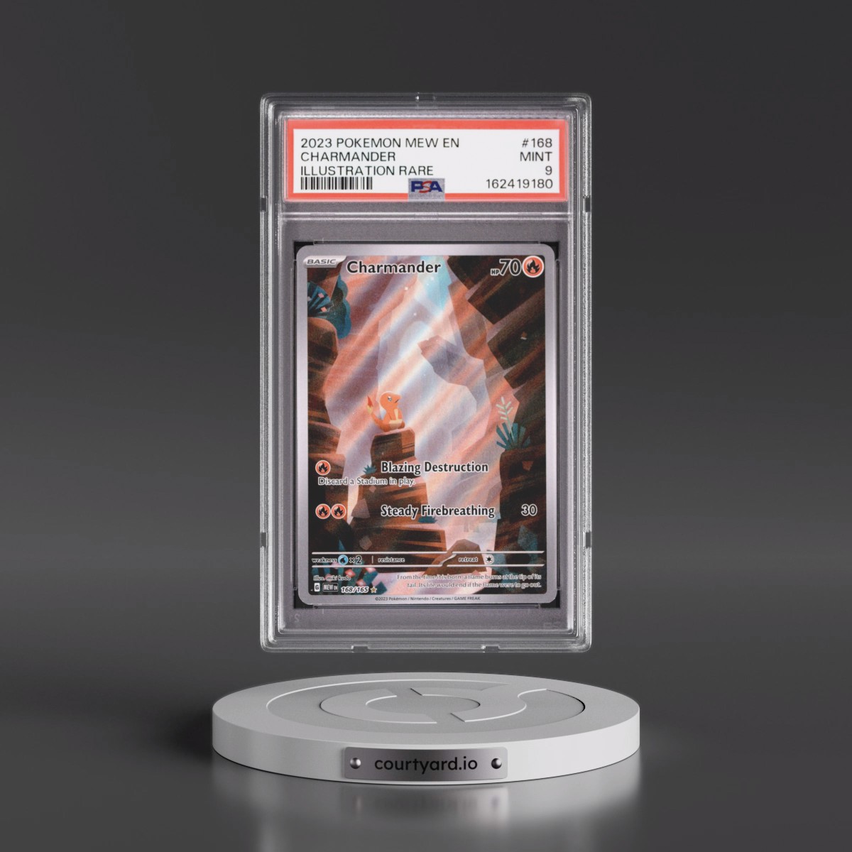 2023 Pokémon Mew EN-151 #168 Charmander - Illustration Rare (PSA 9 MINT)