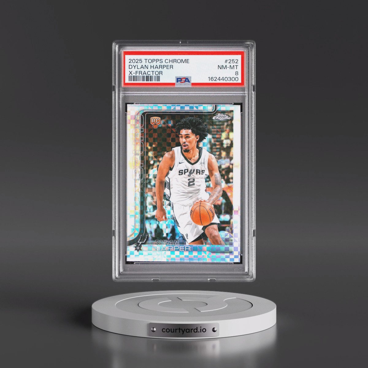 2025 Topps Chrome #252 Dylan Harper - X-Fractor (PSA 8 NM-MT)