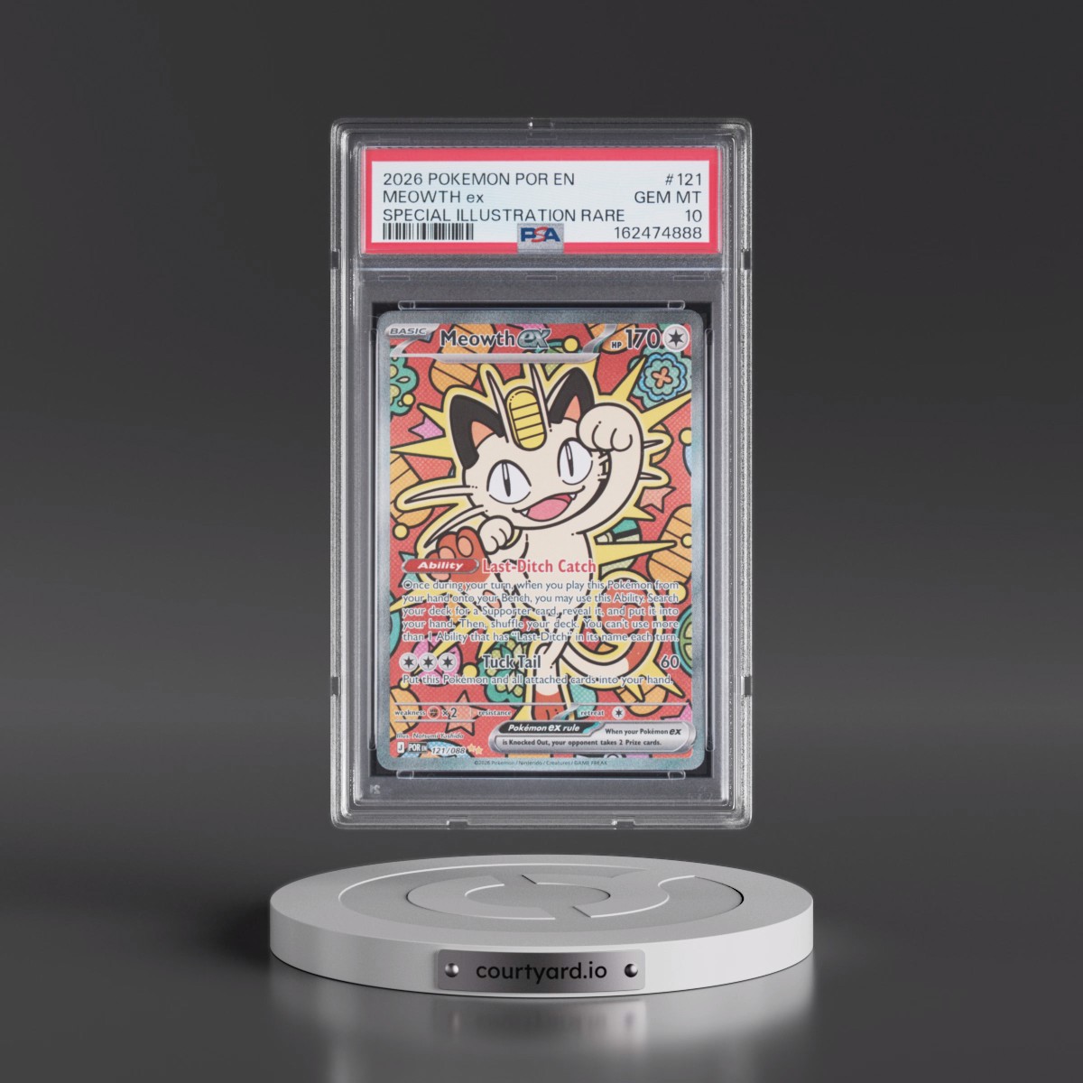 2026 Pokémon Por EN-Perfect Order #121 Meowth EX - Holo Special Illustration Rare (PSA 10 GEM MINT)