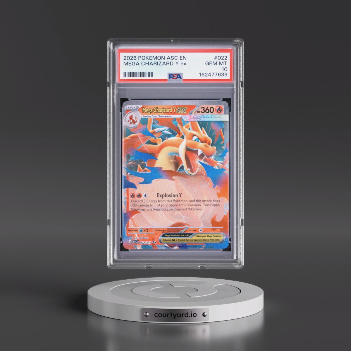2026 Pokémon Asc EN-Ascended Heroes #022 Mega Charizard Y EX - Holo (PSA 10 GEM MINT)