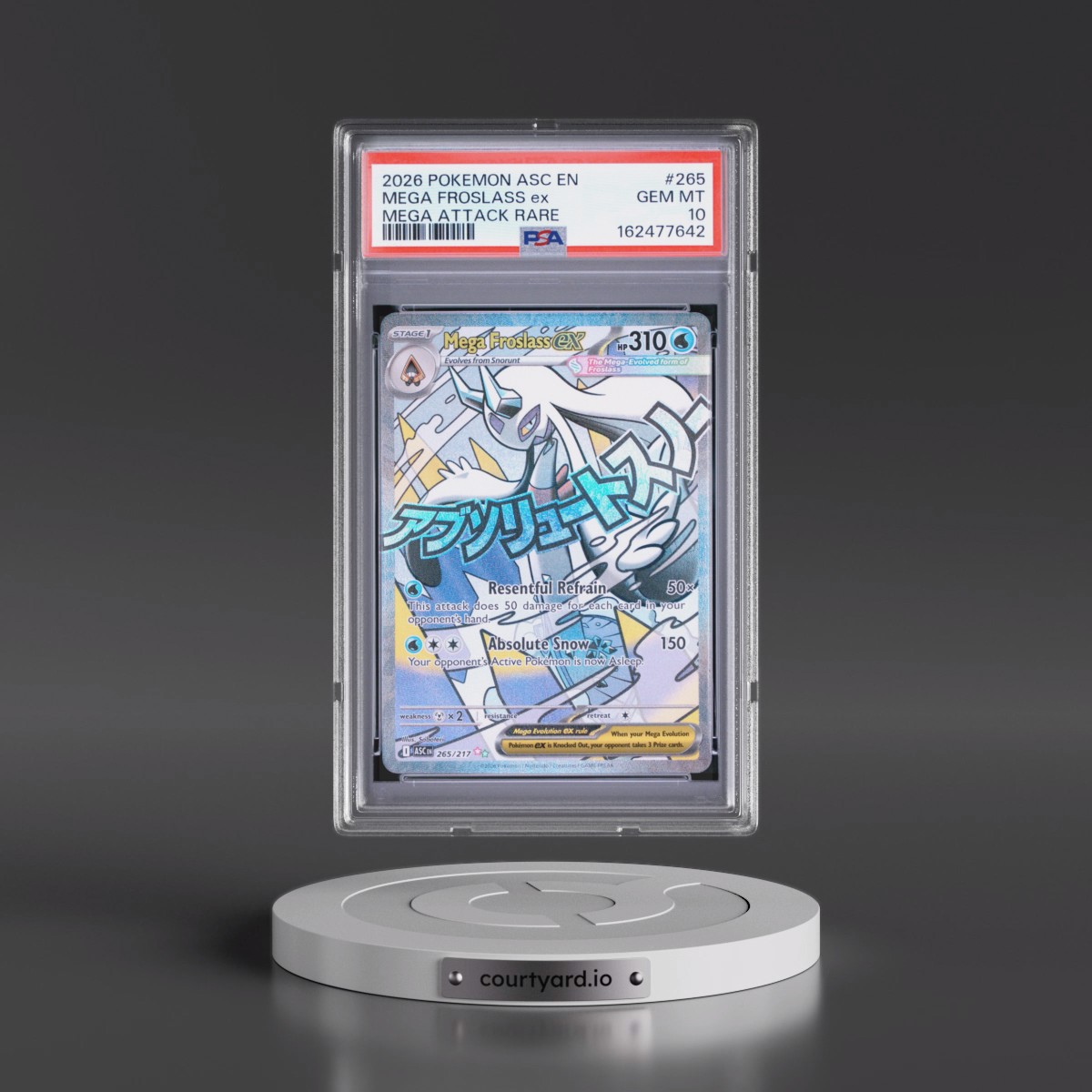 2026 Pokémon Asc EN-Ascended Heroes #265 Mega Froslass EX - Holo Mega Attack Rare (PSA 10 GEM MINT)