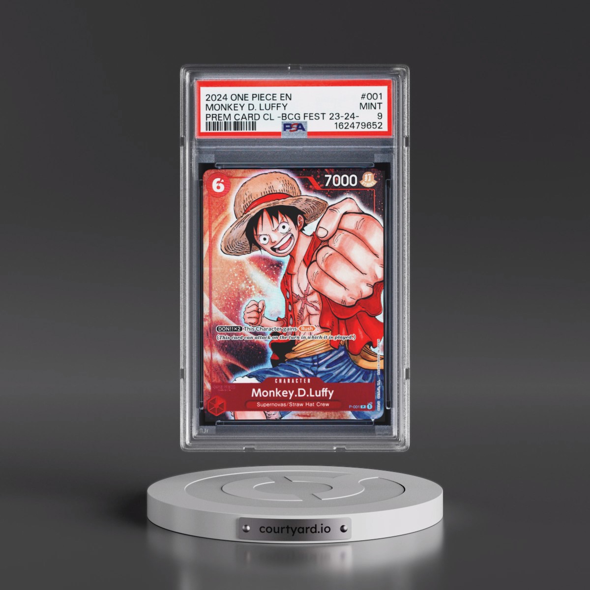 2024 One Piece Premium Card Collection -Bandai Card Games Fest 23-24 Edition #001 Monkey D. Luffy (PSA 9 MINT)