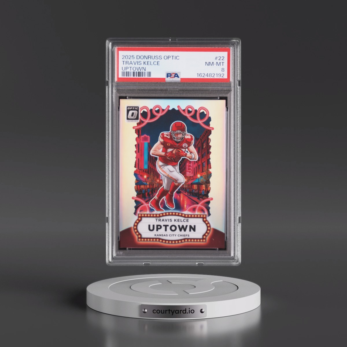 2025 Panini Donruss Optic Uptown Travis Kelce #22 PSA 8