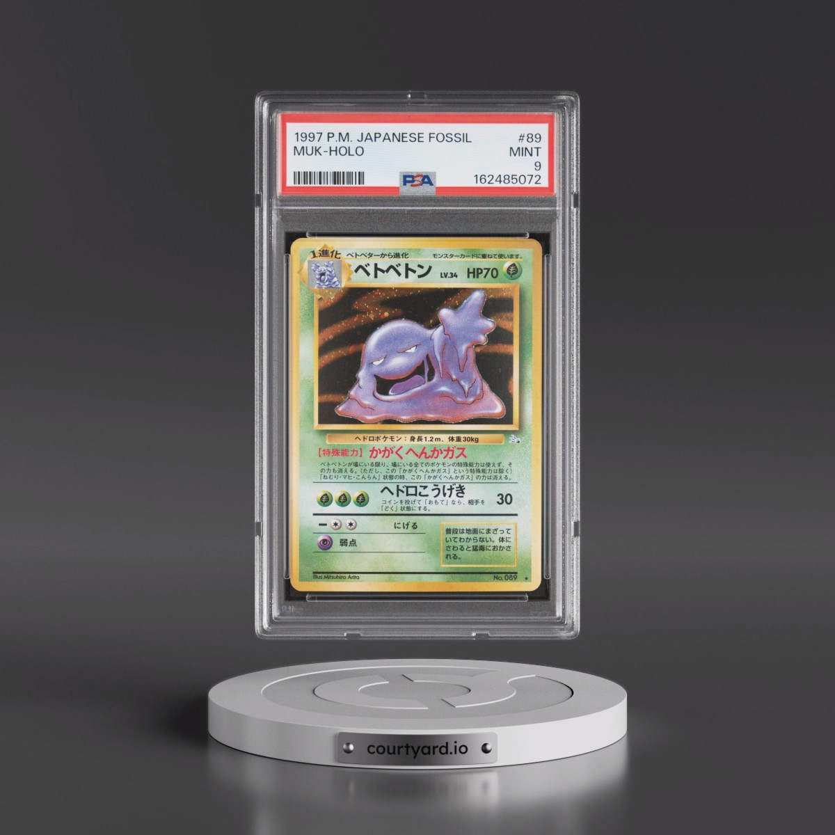 1997 Pokémon Fossil #89 Muk - Holo (PSA 9 MINT)