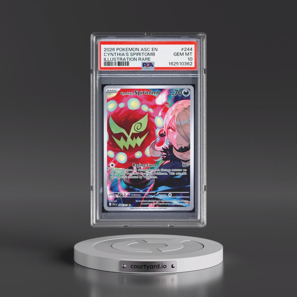 2026 Pokémon Asc EN-Ascended Heroes #244 Cynthia's Spiritomb - Illustration Rare (PSA 10 GEM MINT)