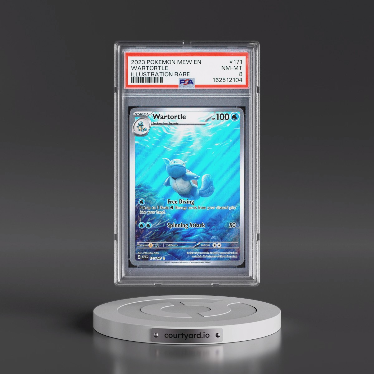 2023 Pokémon Mew EN-151 #171 Wartortle - Illustration Rare (PSA 8 NM-MT)