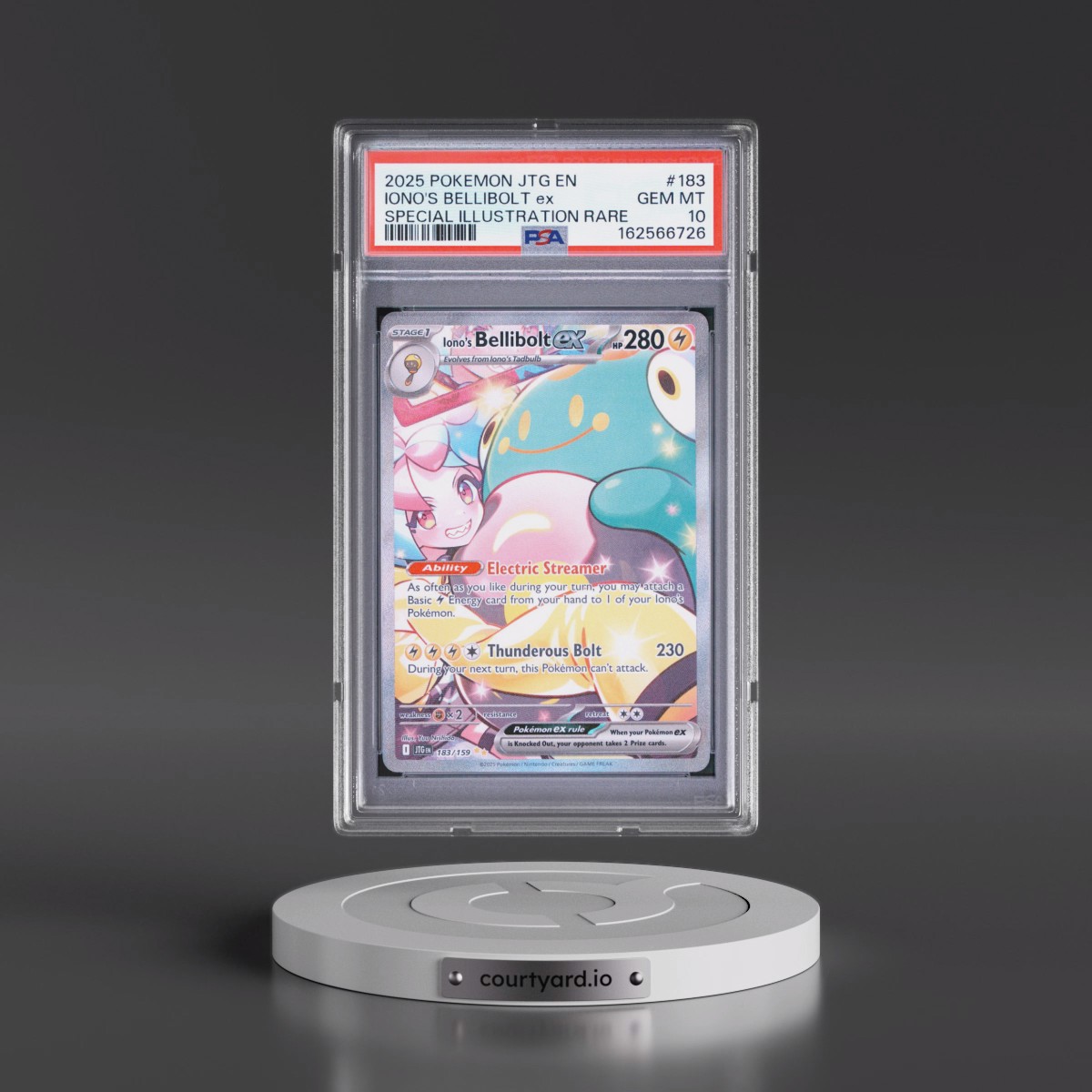 2025 Pokémon Jtg EN-Journey Together #183 Iono's Bellibolt EX - Holo Special Illustration Rare (PSA 10 GEM MINT)