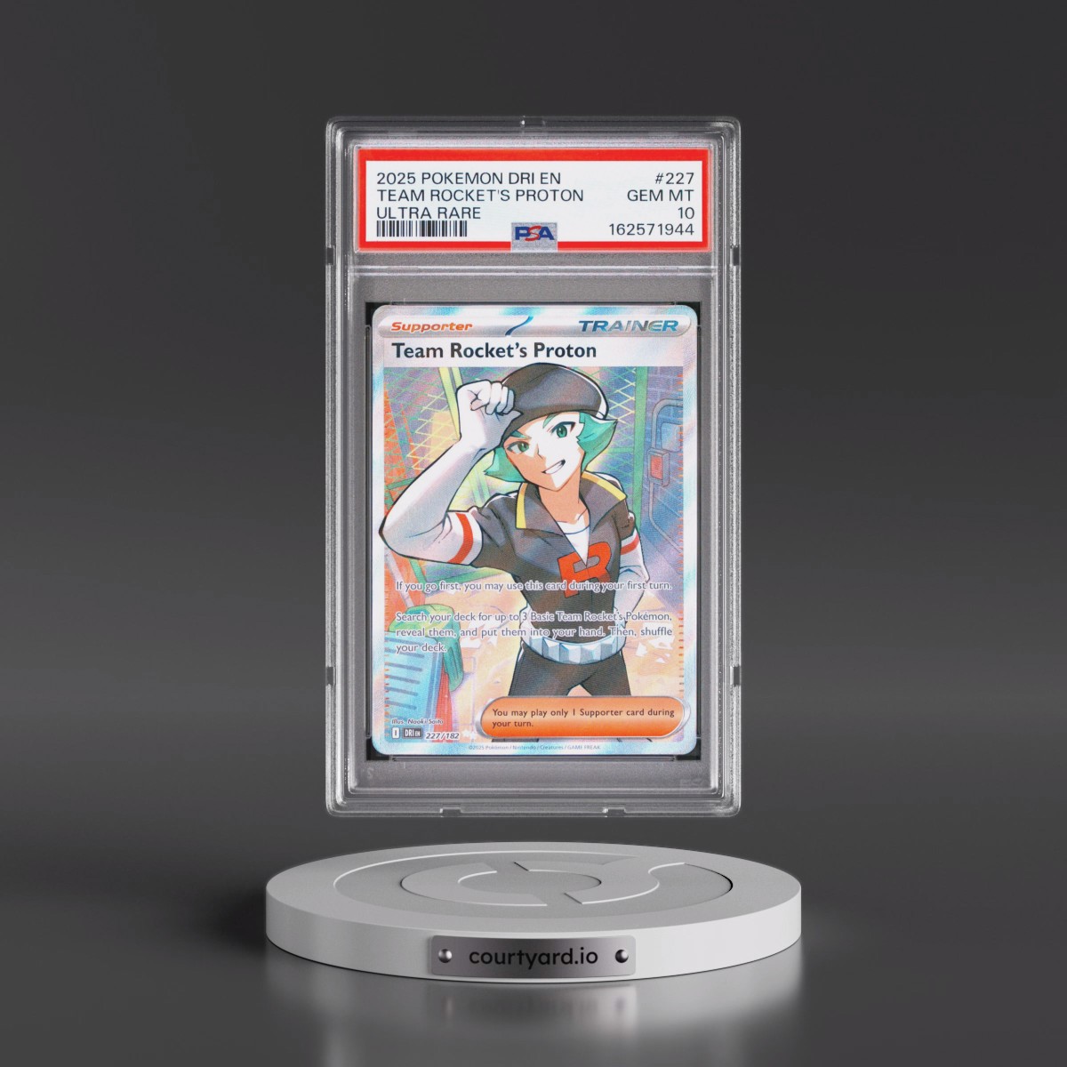 2025 Pokémon Dri EN-Destined Rivals #227 Team Rocket's Proton - Ultra Rare (PSA 10 GEM MINT)