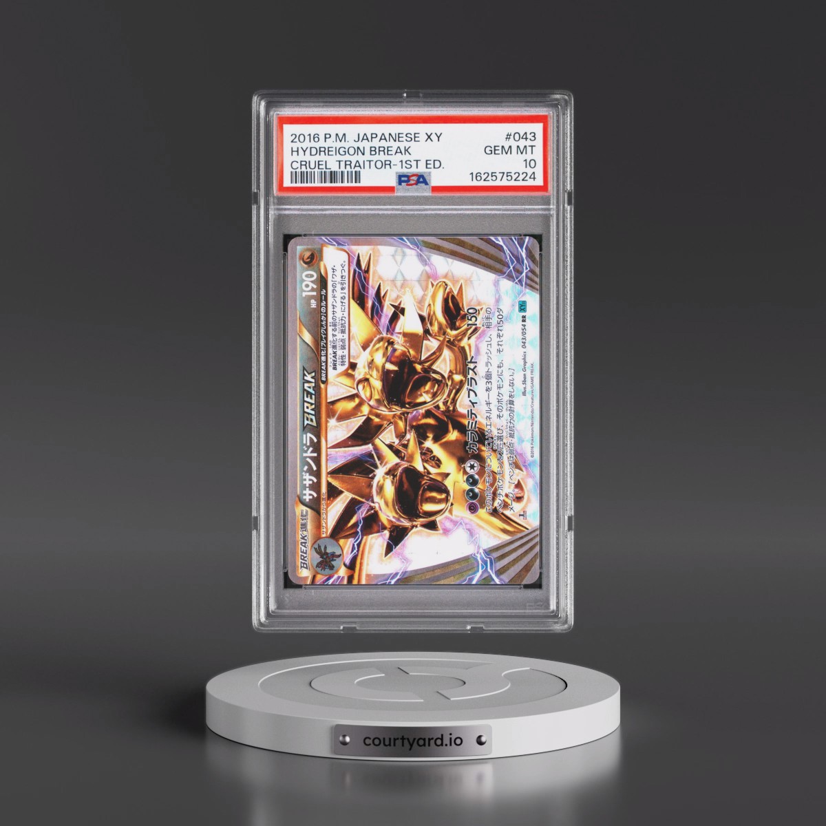 2016 Pokémon XY Cruel Traitor #043 Hydreigon Break - 1st Edition (PSA 10 GEM MINT)