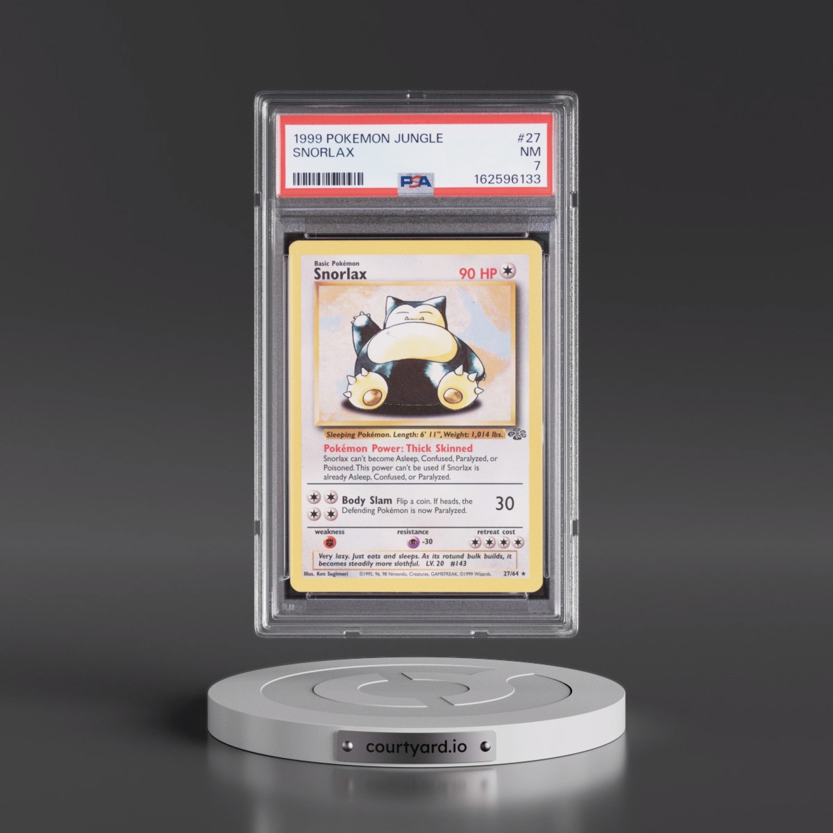 1999 Pokémon Jungle #27 Snorlax (PSA 7 NM)