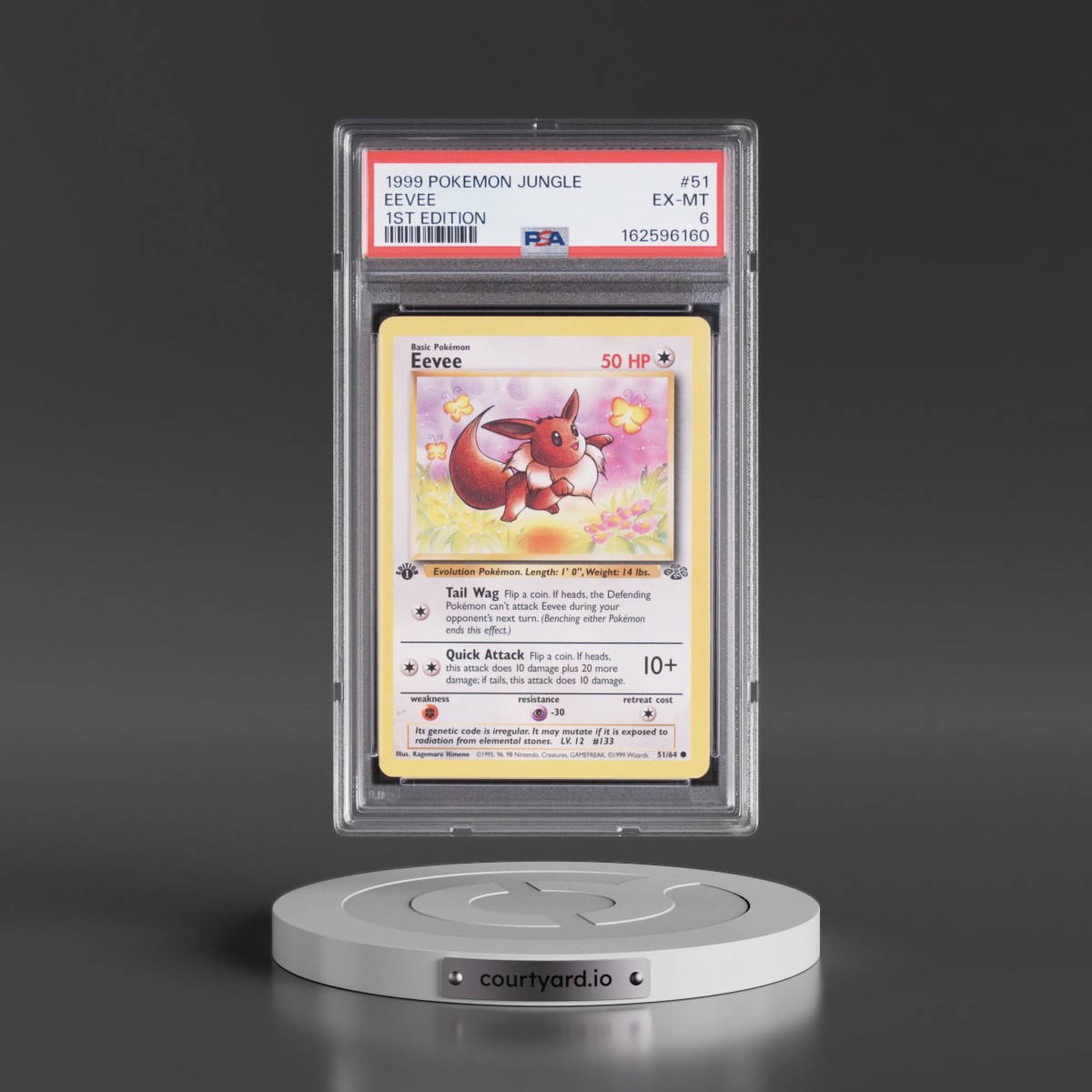 1999 Pokémon Jungle Eevee - 1st Edition #51 PSA 6