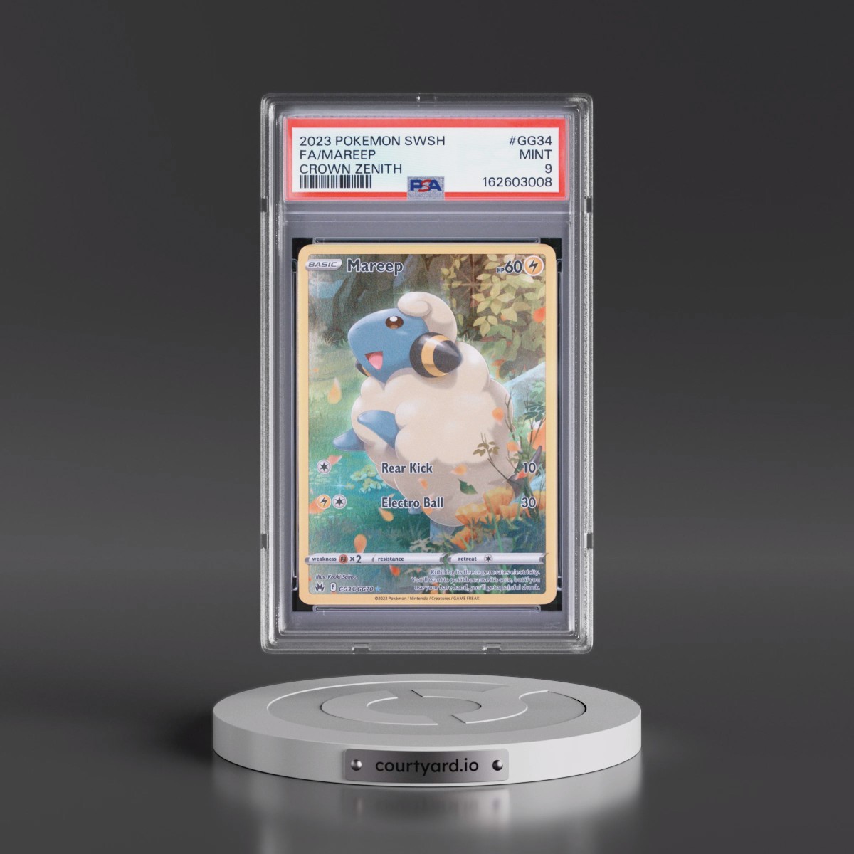 2023 Pokémon Sword and Shield Crown Zenith #GG34 Mareep - Full Art (PSA 9 MINT)