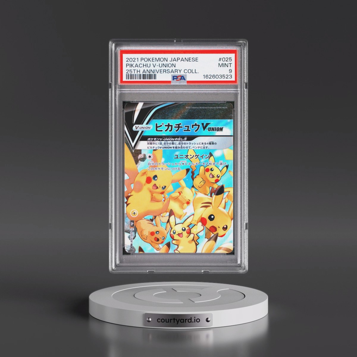 2021 Pokémon 25th Anniversary Collection #025 Pikachu V-Union (PSA 9 MINT)