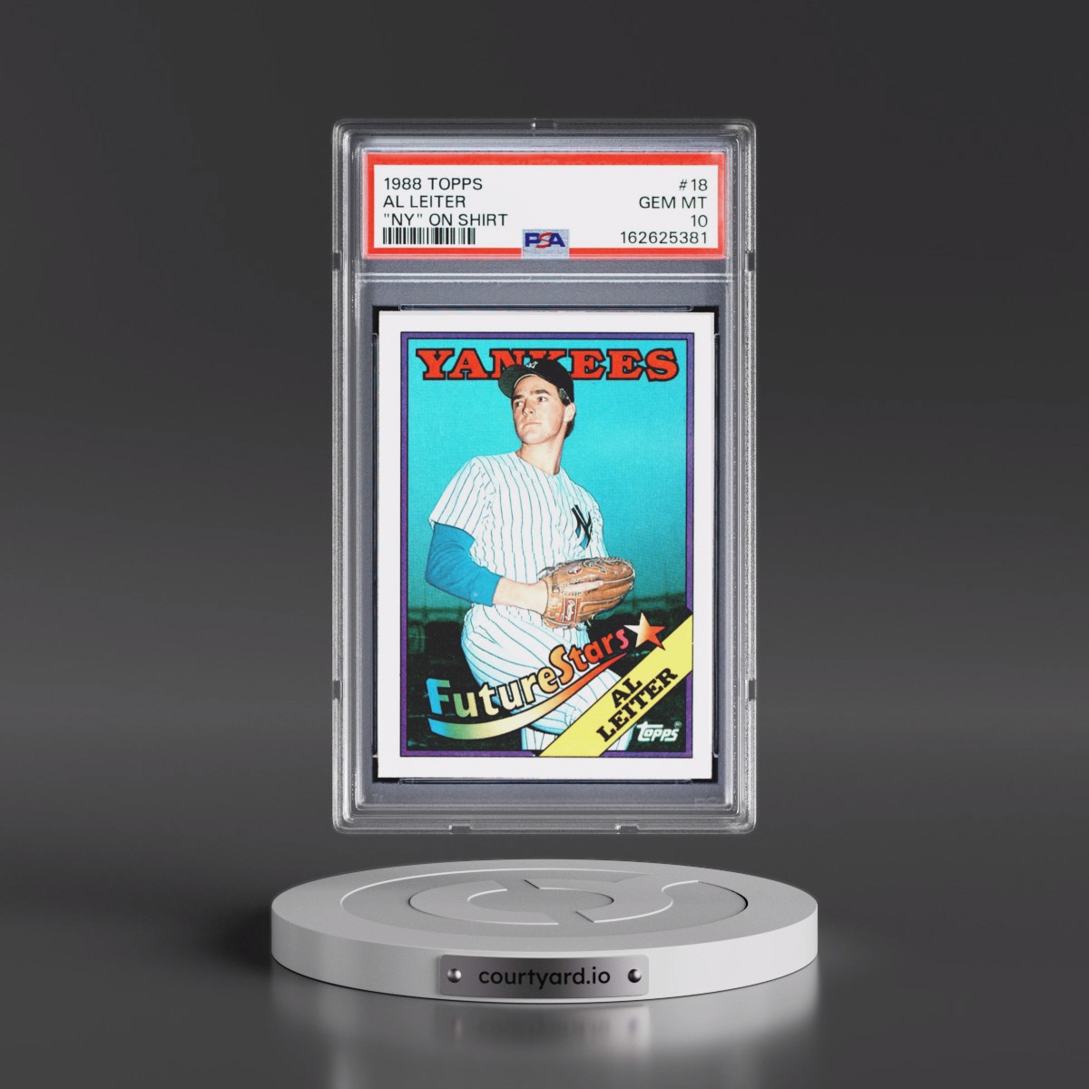 1988 Topps #18 Al Leiter - "NY" On Shirt (PSA 10 GEM MINT)
