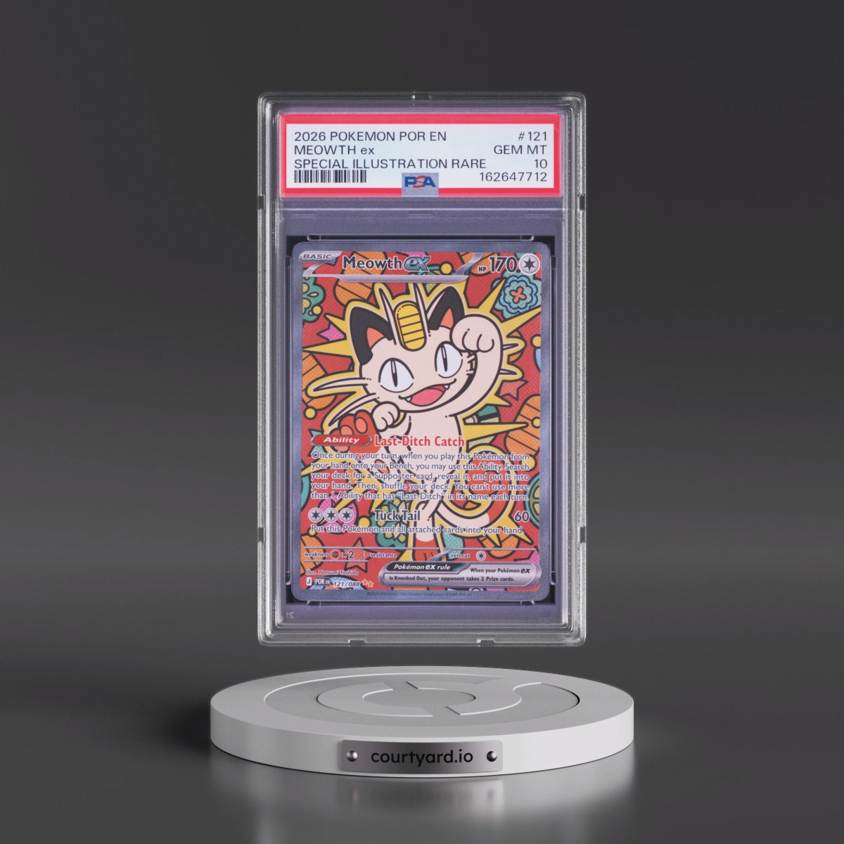 2026 Pokémon Por EN-Perfect Order #121 Meowth EX - Holo Special Illustration Rare (PSA 10 GEM MINT)