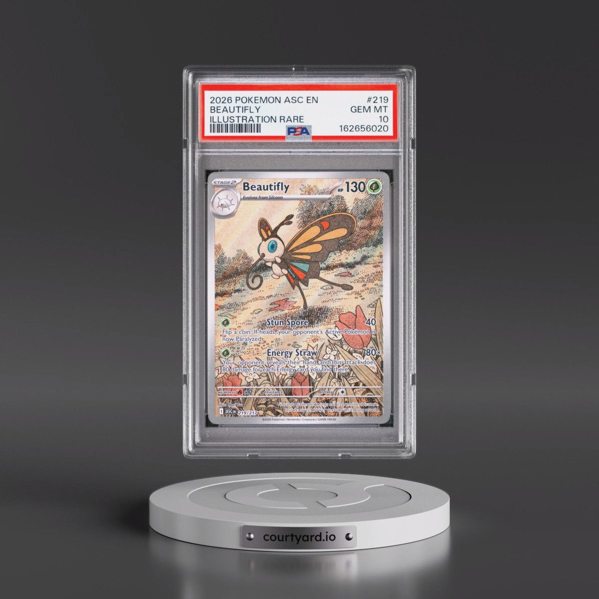 2026 Pokémon Asc EN-Ascended Heroes #219 Beautifly - Illustration Rare (PSA 10 GEM MINT)