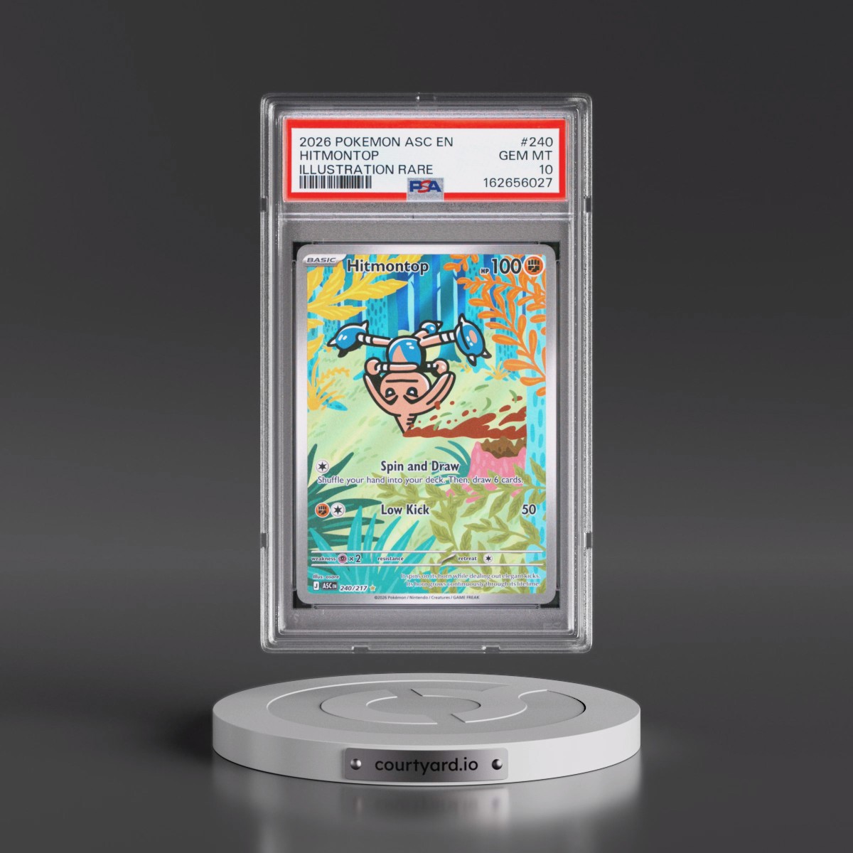 2026 Pokémon Asc EN-Ascended Heroes #240 Hitmontop - Illustration Rare (PSA 10 GEM MINT)