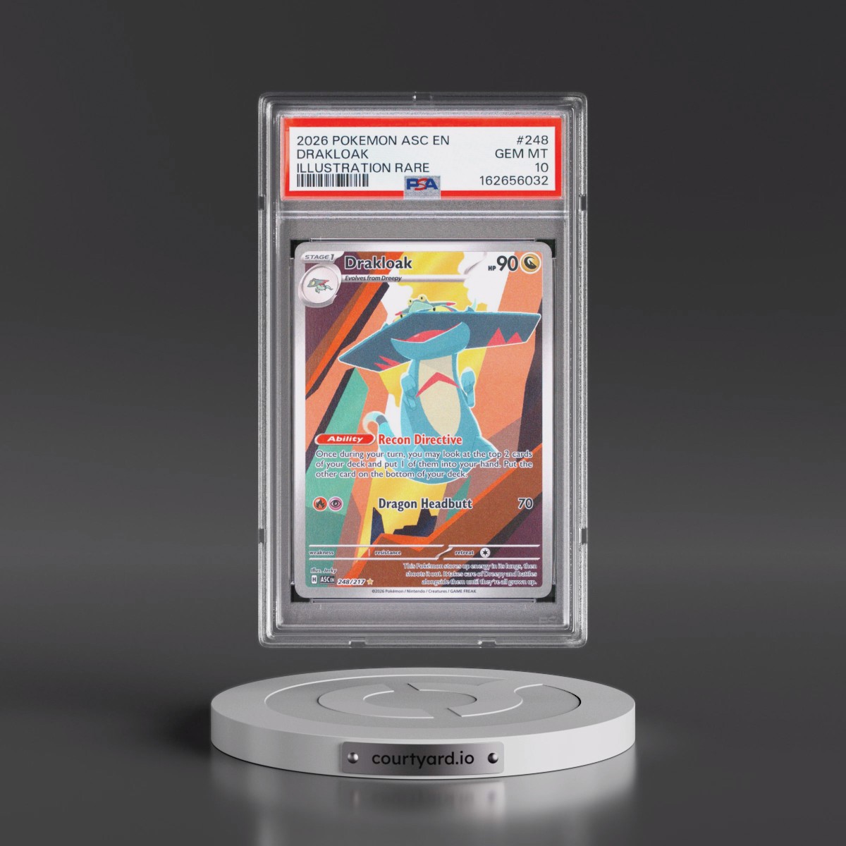 2026 Pokémon Asc EN-Ascended Heroes #248 Drakloak - Illustration Rare (PSA 10 GEM MINT)