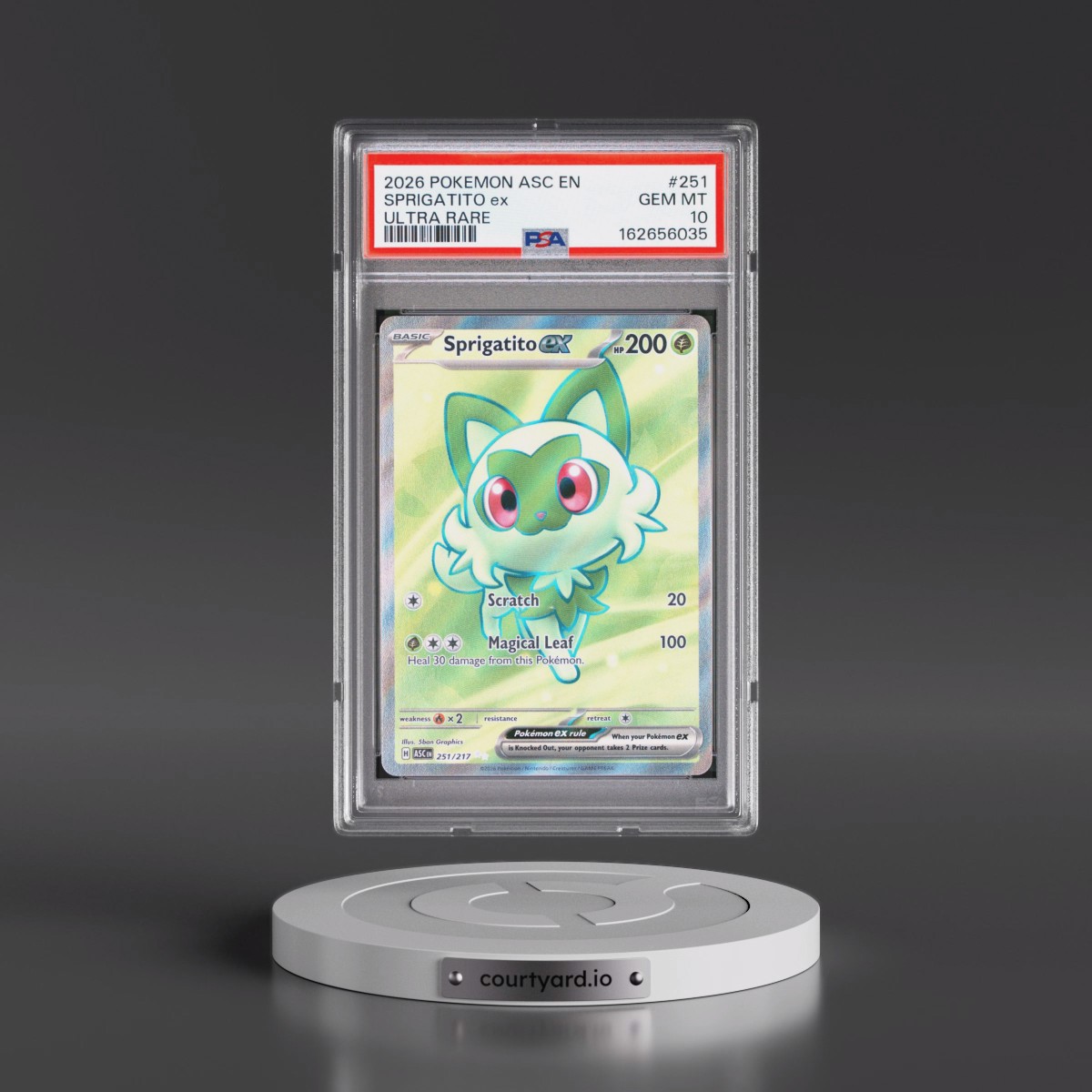 2026 Pokémon Asc EN-Ascended Heroes #251 Sprigatito EX - Holo Ultra Rare (PSA 10 GEM MINT)