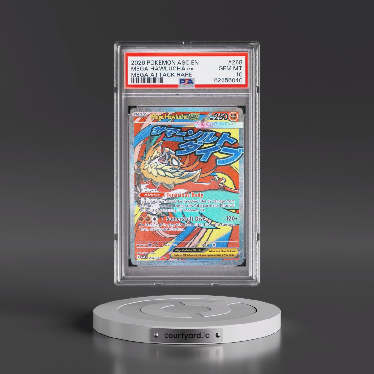 2026 Pokémon Asc EN-Ascended Heroes #268 Mega Hawlucha EX - Holo Mega Attack Rare (PSA 10 GEM MINT)