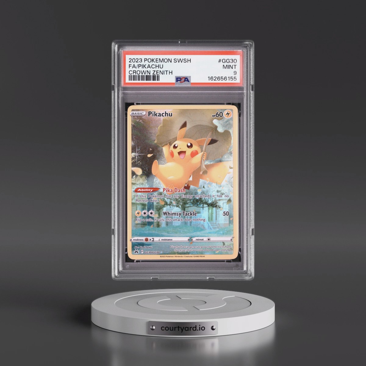 2023 Pokémon Sword and Shield Crown Zenith #GG30 Pikachu - Full Art (PSA 9 MINT)