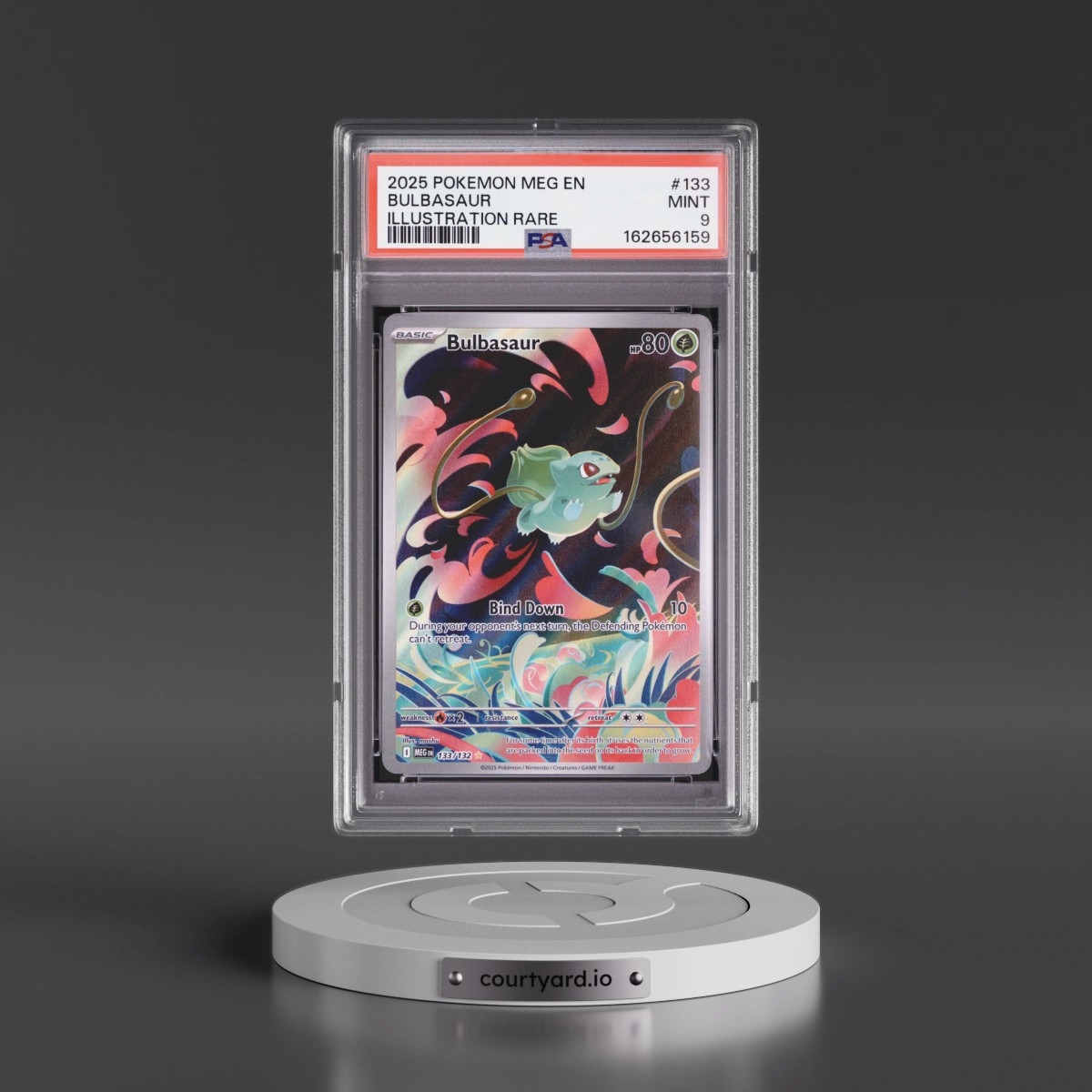 2025 Pokémon Meg EN-Mega Evolution #133 Bulbasaur - Illustration Rare (PSA 9 MINT)