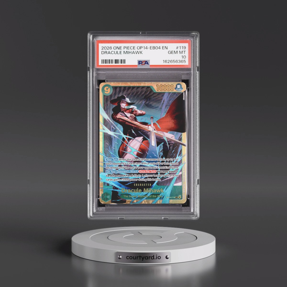 2026 One Piece OP14-EB04-the Azure Sea's Seven #119 Dracule Mihawk (PSA 10 GEM MINT)