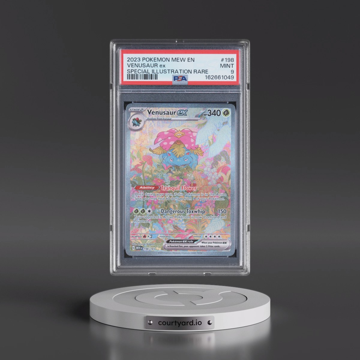 2023 Pokémon Mew EN-151 #198 Venusaur EX - Holo Special Illustration Rare (PSA 9 MINT)
