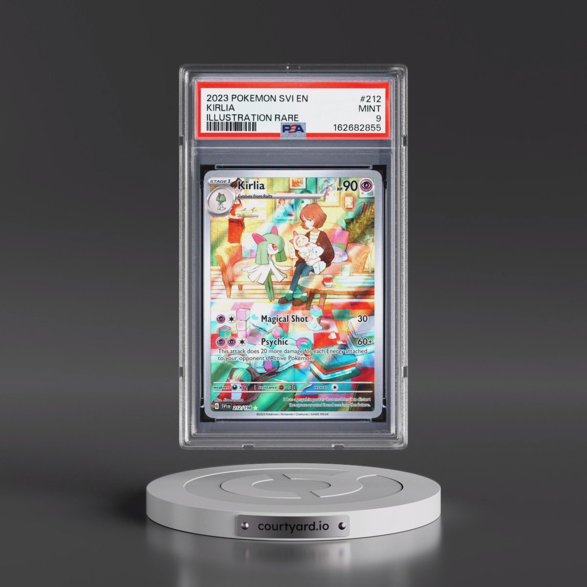 2023 Pokémon Svi EN-Scarlet & Violet #212 Kirlia - Illustration Rare (PSA 9 MINT)