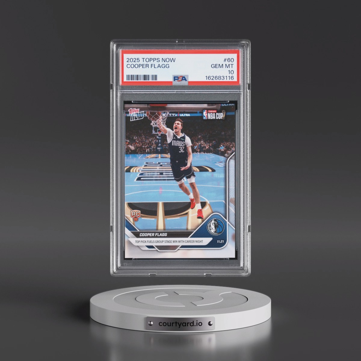 2025 Topps Now #60 Cooper Flagg (PSA 10 GEM MINT)