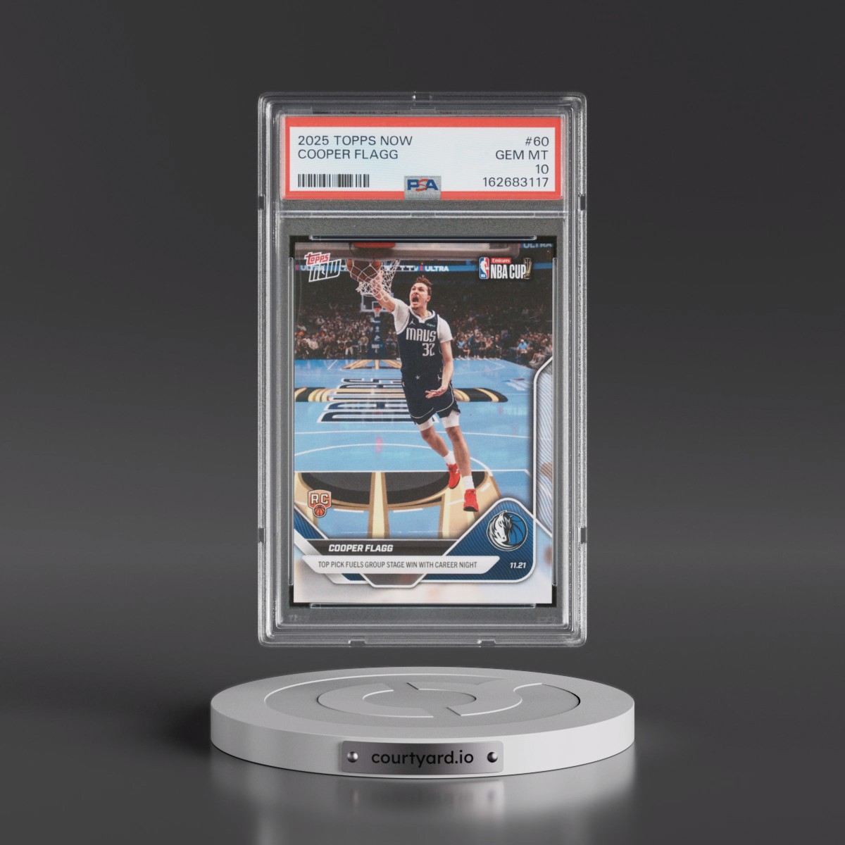 2025 Topps Now #60 Cooper Flagg (PSA 10 GEM MINT)