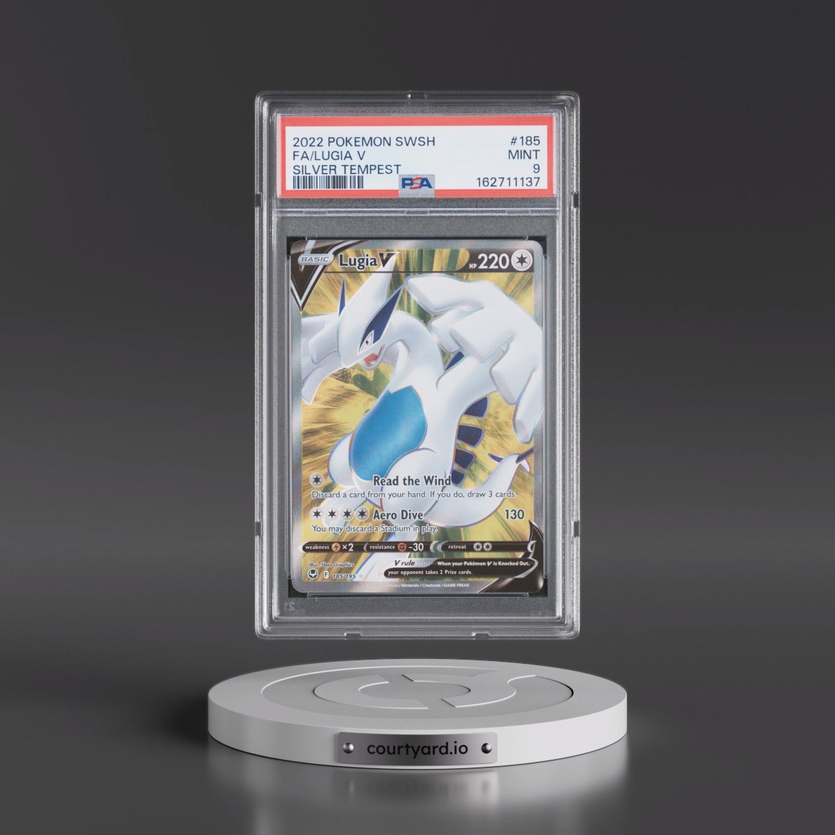 2022 Pokémon Sword & Shield Silver Tempest #185 Lugia V - Holo Full Art (PSA 9 MINT)