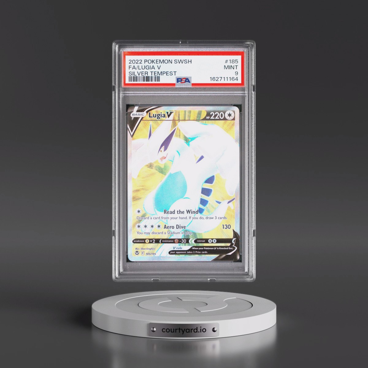 2022 Pokémon Sword & Shield Silver Tempest #185 Lugia V - Holo Full Art (PSA 9 MINT)