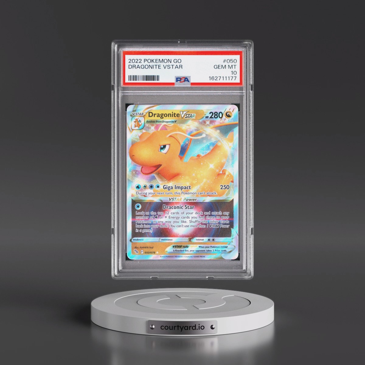 2022 Pokémon Go #050 Dragonite Vstar (PSA 10 GEM MINT)