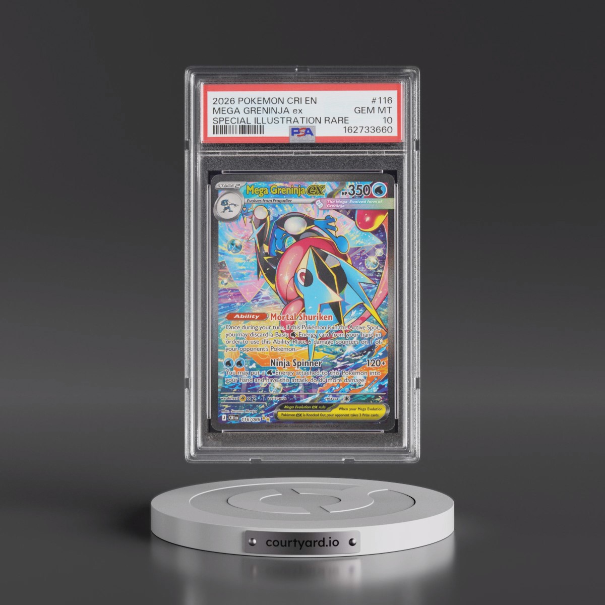 2026 Pokémon Cri EN-Chaos Rising #116 Mega Greninja EX - Holo Special Illustration Rare (PSA 10 GEM MINT)