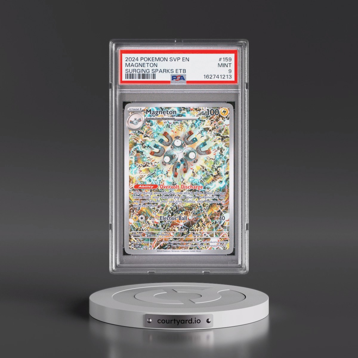 2024 Pokémon Svp EN-SV Black Star Promo #159 Magneton - Surging Sparks Elite Trainer Box (PSA 9 MINT)