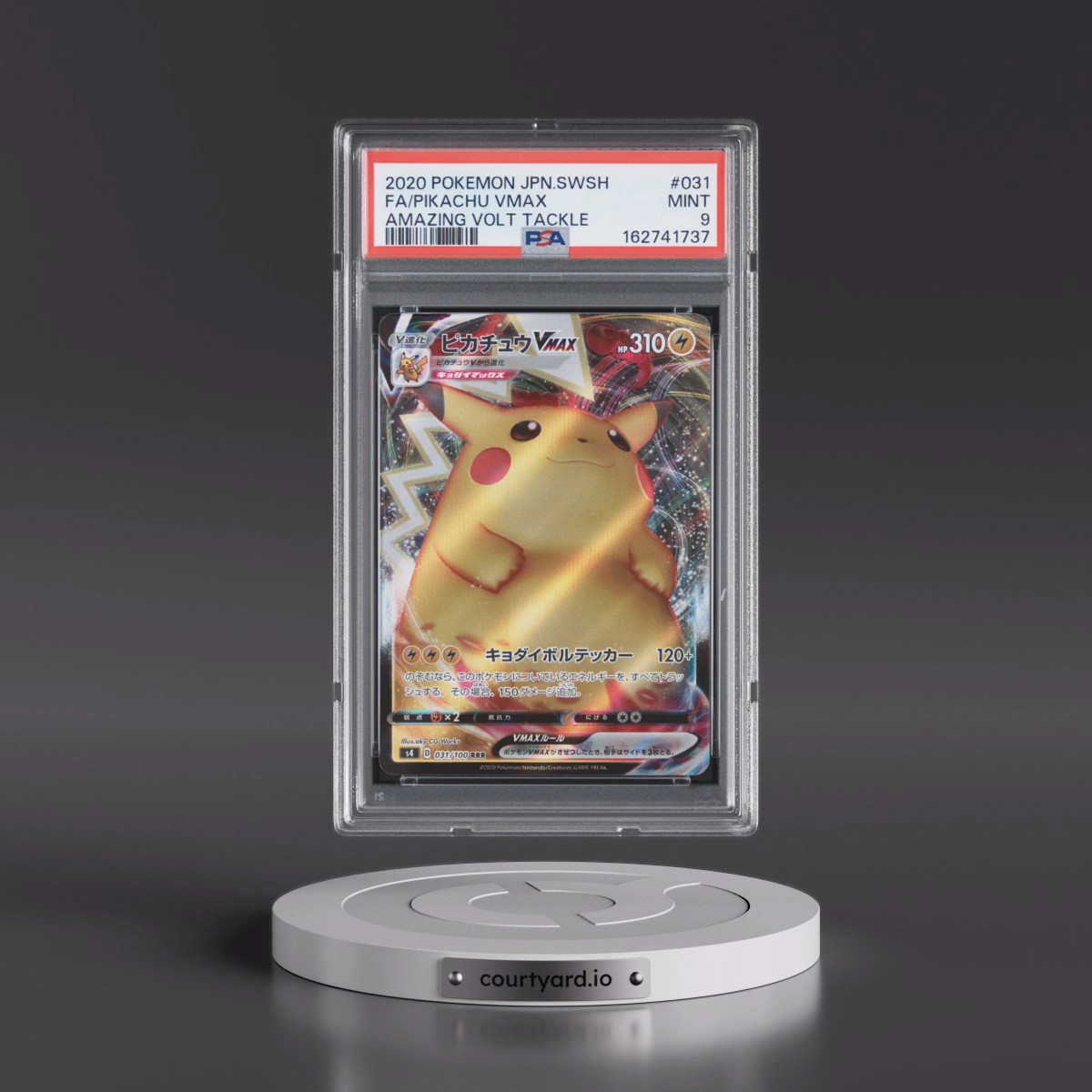 2020 Pokémon Sword & Shield Amazing Volt Tackle #031 Pikachu Vmax - Full Art (PSA 9 MINT)