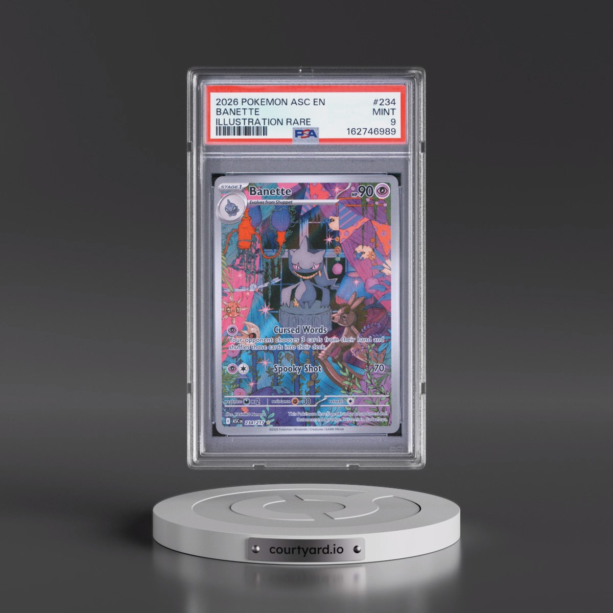 2026 Pokémon Asc EN-Ascended Heroes #234 Banette - Illustration Rare (PSA 9 MINT)