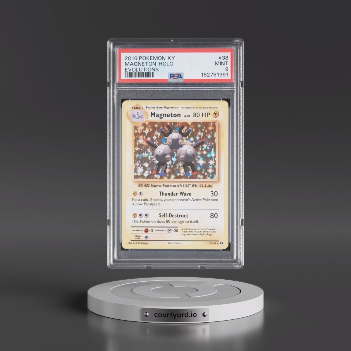 2016 Pokémon XY Evolutions #38 Magneton - Holo (PSA 9 MINT)