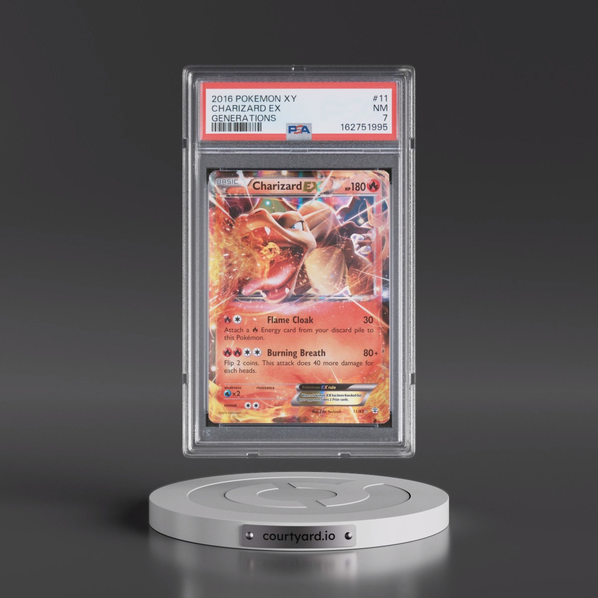 2016 Pokémon XY Generations #11 Charizard EX - Holo (PSA 7 NM)
