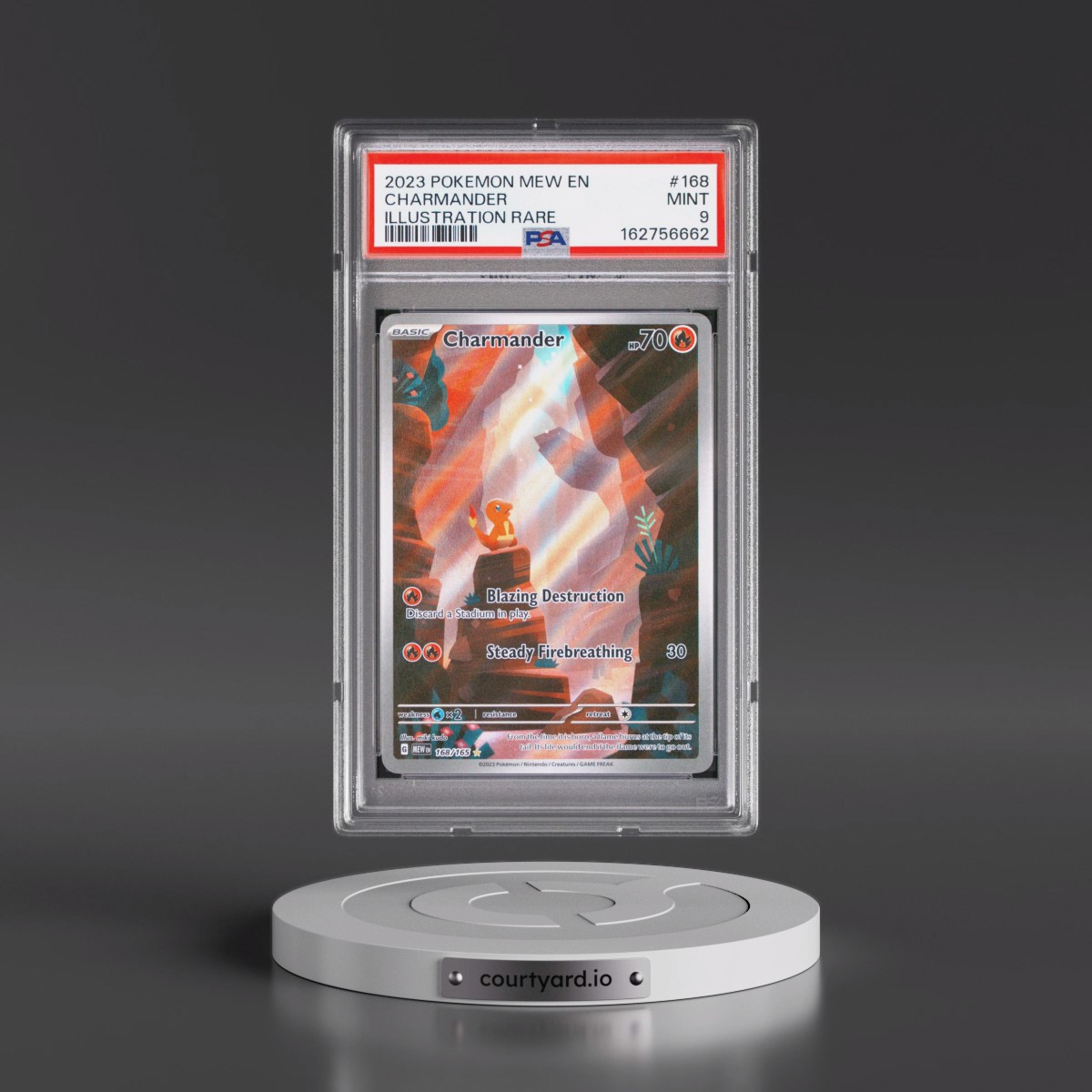 2023 Pokémon Mew EN-151 #168 Charmander - Illustration Rare (PSA 9 MINT)