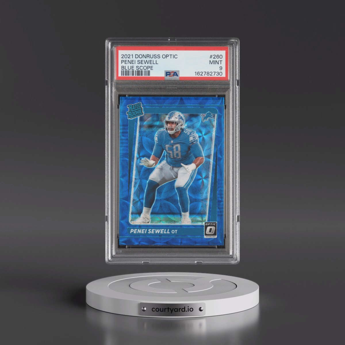 2021 Panini Donruss Optic Penei Sewell - Blue Scope #260 PSA 9