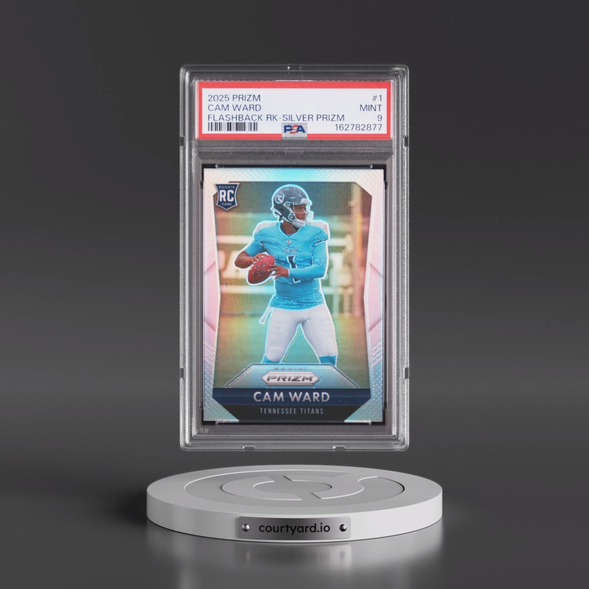 2025 Panini Prizm Prizm Flashback Rookie #1 Cam Ward - Silver Prizm (PSA 9 MINT)
