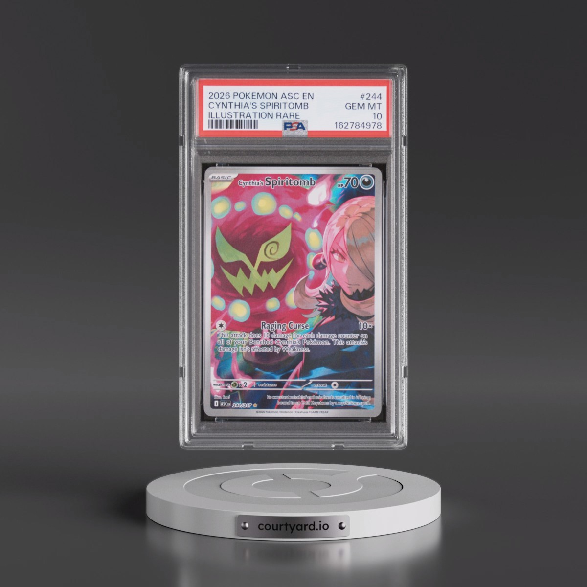 2026 Pokémon Asc EN-Ascended Heroes #244 Cynthia's Spiritomb - Illustration Rare (PSA 10 GEM MINT)