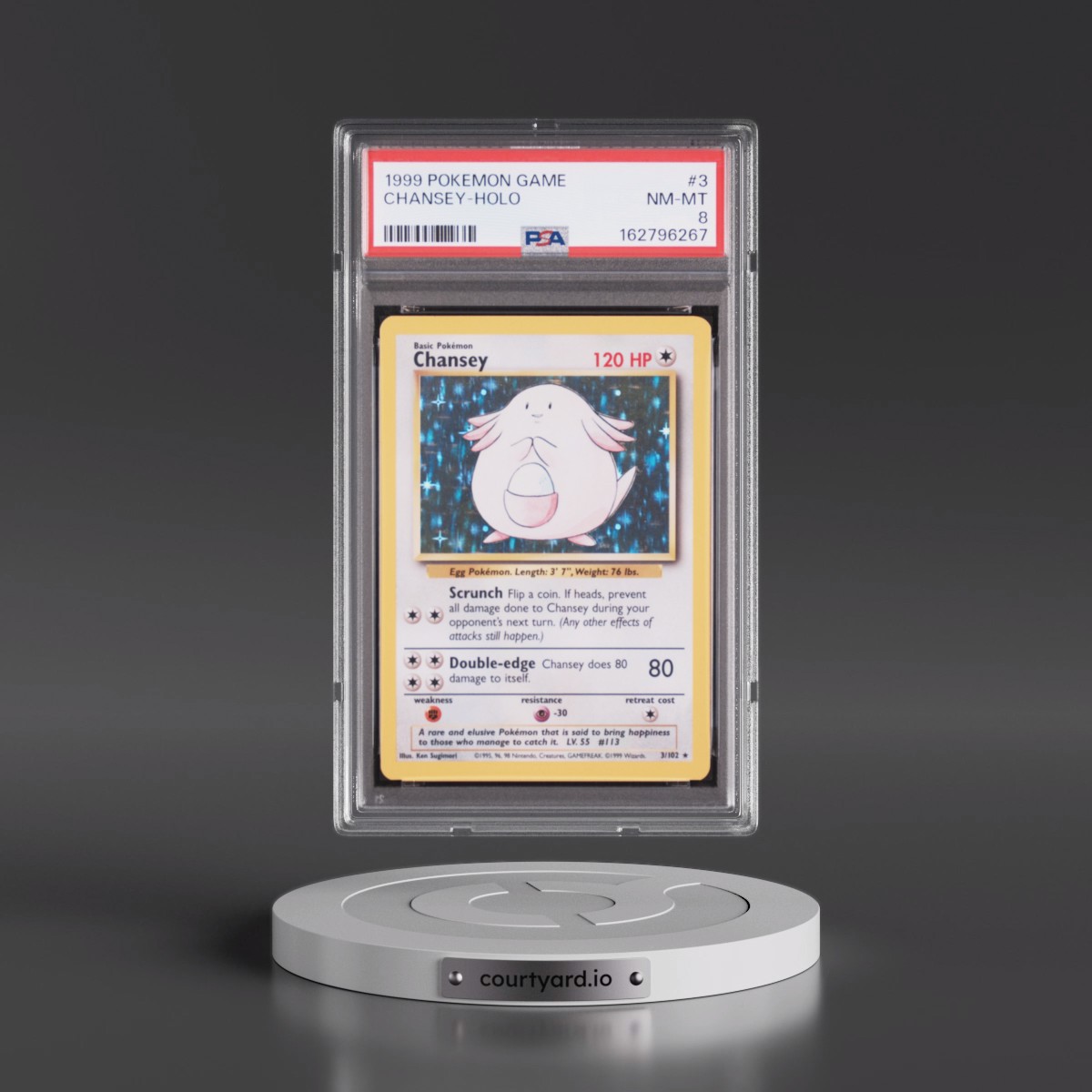 1999 Pokémon Game Chansey - Holo #3 PSA 8